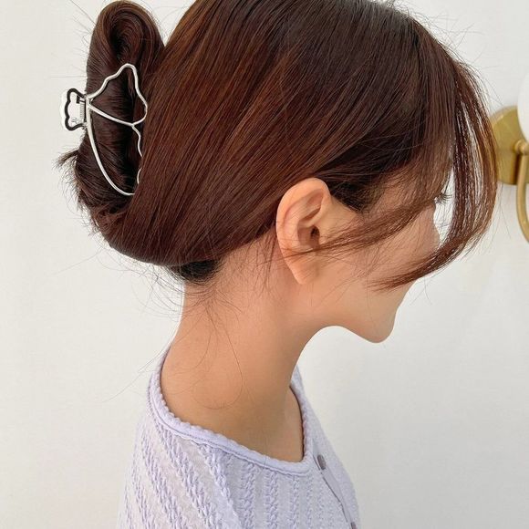 7/$35 Silver Color Butterfly Hair Claw Clip - Picture 6 of 8